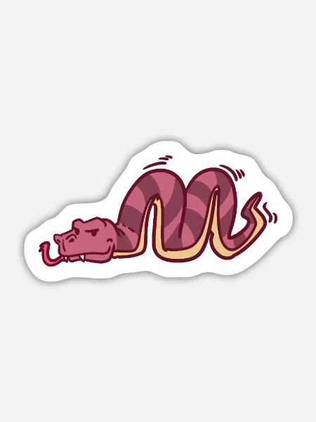 Geheimnisvolle Python Urwaldbewohner - Sticker Größe L (20 x 20 cm) - Mattweiß