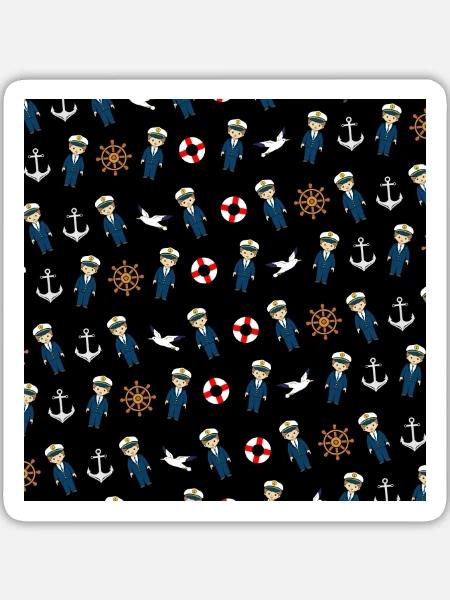 Marine - Sticker Größe L (20 x 20 cm) - Mattweiß