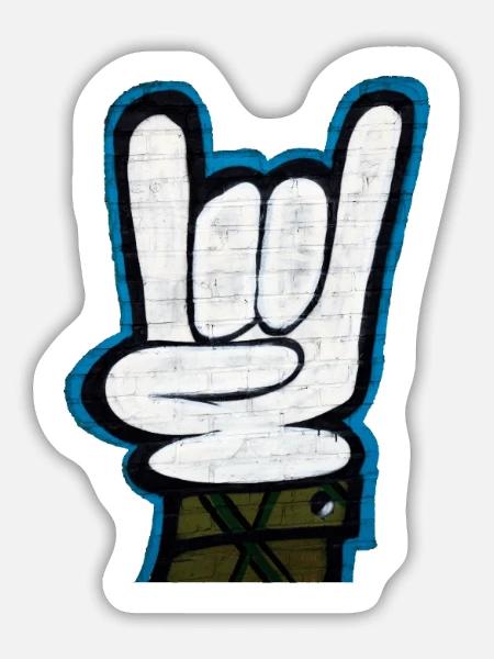 Graffiti - Sticker Größe L (20 x 20 cm) - Mattweiß