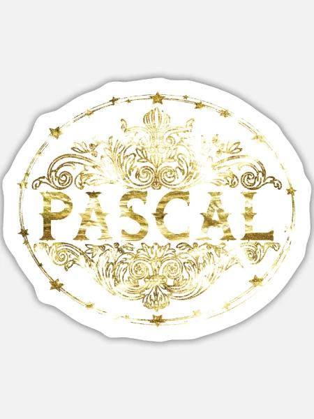 Pascal - Sticker Größe L (20 x 20 cm) - Mattweiß