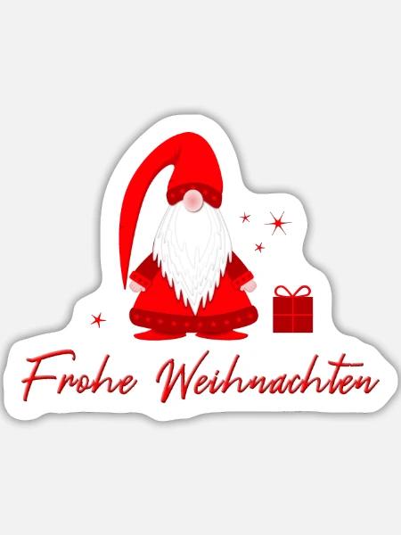 Frohe Weihnachten - Sticker Größe L (20 x 20 cm) - Mattweiß