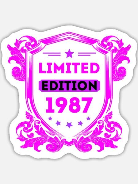 1987 - Sticker Größe L (20 x 20 cm) - Mattweiß