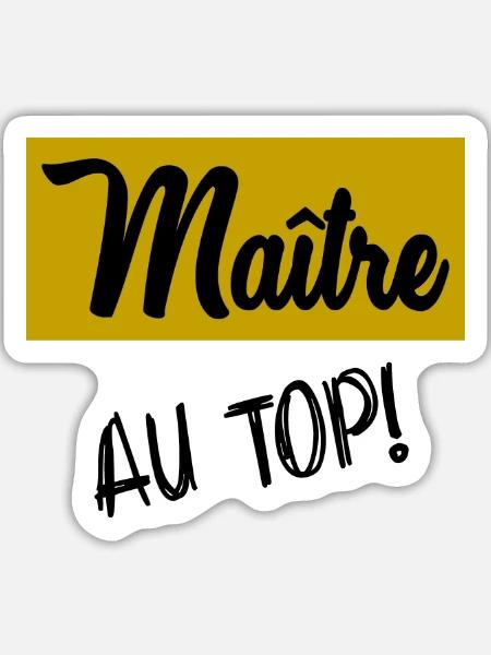 MEISTER - Sticker Größe L (20 x 20 cm) - Mattweiß
