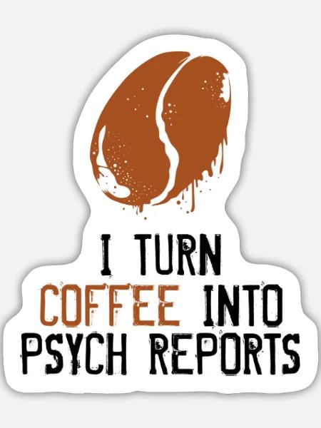 Psychologe - Sticker Größe L (20 x 20 cm) - Mattweiß