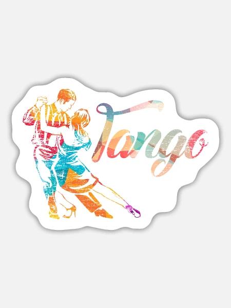 Leidenschaftlicher Tango Buenos Aires - Sticker Größe L (20 x 20 cm) - Mattweiß