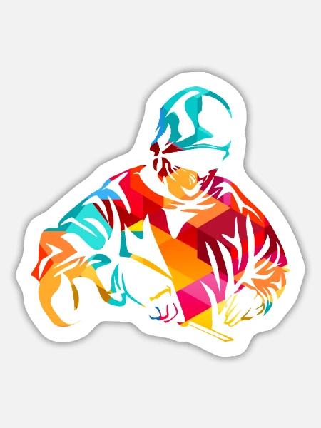 Nervenstarker Neurochirurg Operationssaal - Sticker Größe L (20 x 20 cm) - Mattweiß