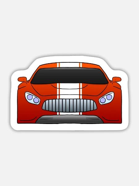 Car Auto - Sticker Größe L (20 x 20 cm) - Mattweiß