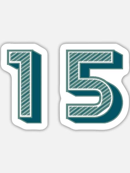 15 - Sticker Größe L (20 x 20 cm) - Mattweiß