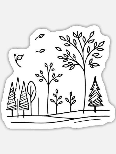 Pure Nature - Sticker Größe L (20 x 20 cm) - Mattweiß