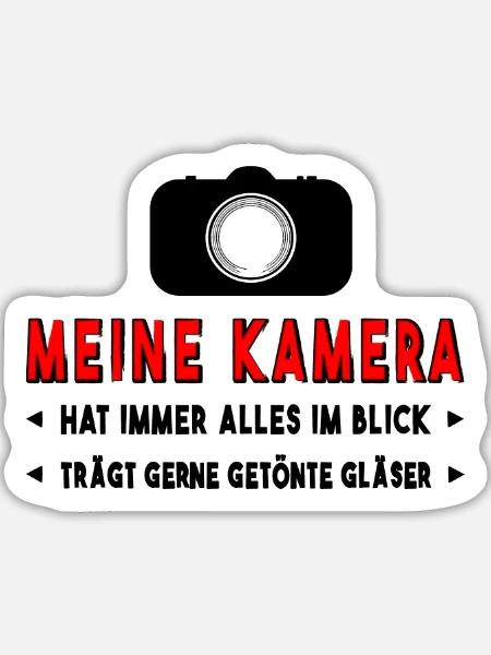 Kamera Fotograf - Sticker Größe L (20 x 20 cm) - Mattweiß