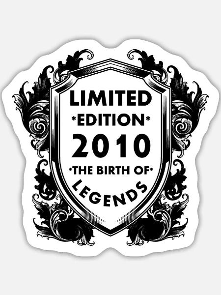 2010 - Sticker Größe L (20 x 20 cm) - Mattweiß