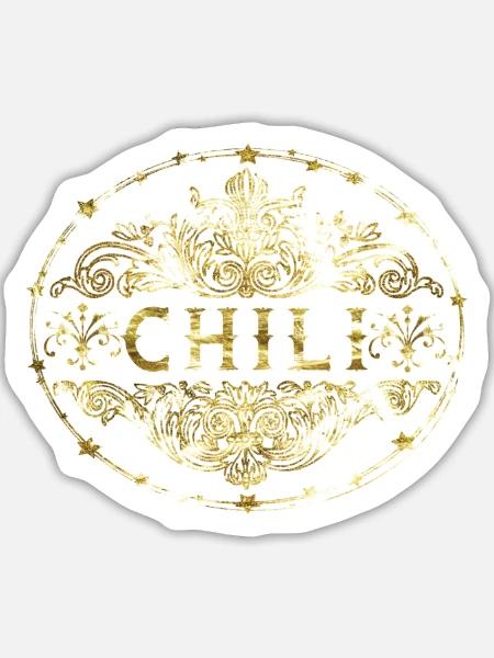 Chili - Sticker Größe L (20 x 20 cm) - Mattweiß