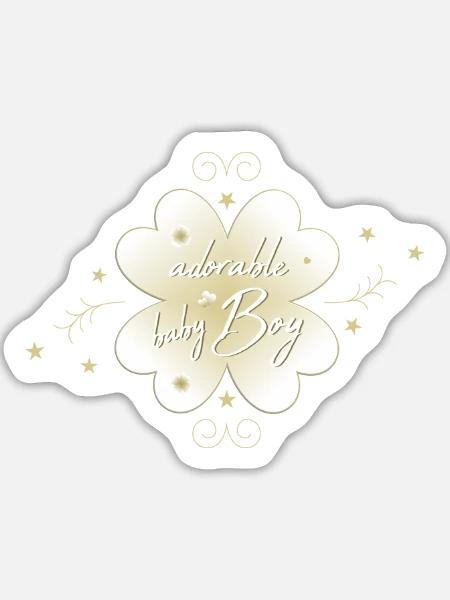 Baby Boy - Sticker Größe L (20 x 20 cm) - Mattweiß