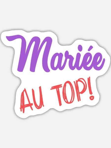 HOCHZEIT - Sticker Größe L (20 x 20 cm) - Mattweiß