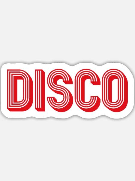 Diskothek - Sticker Größe L (20 x 20 cm) - Mattweiß
