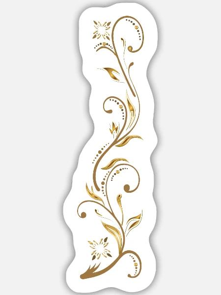 Blumenranke - Sticker Größe L (20 x 20 cm) - Mattweiß