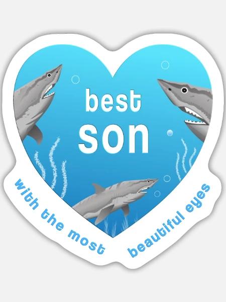 best son - Sticker Größe L (20 x 20 cm) - Mattweiß