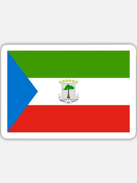 Äquatorialguinea - Sticker Größe L (20 x 20 cm) - Mattweiß