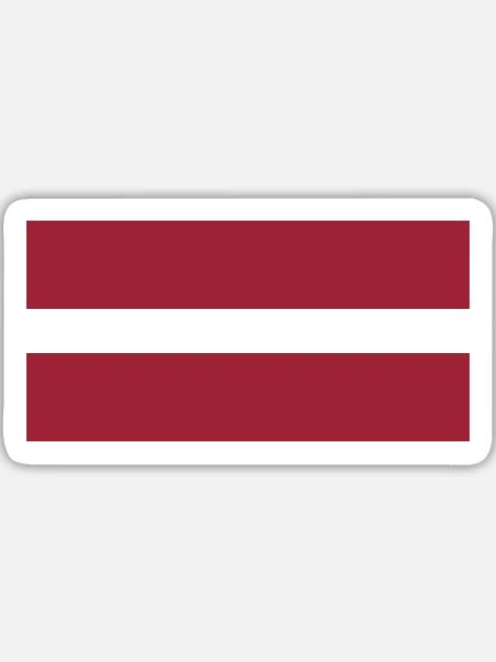 Lettland - Sticker Größe L (20 x 20 cm) - Mattweiß