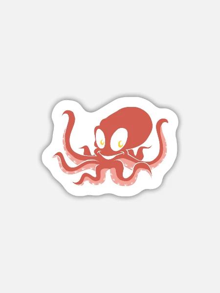 Oktopus - Sticker Größe L (20 x 20 cm) - Mattweiß