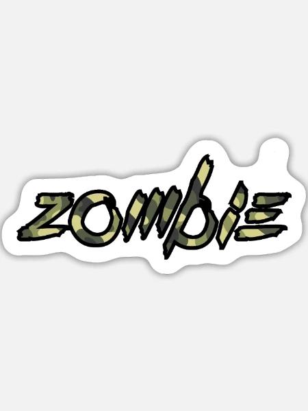 zombie - Sticker Größe L (20 x 20 cm) - Mattweiß
