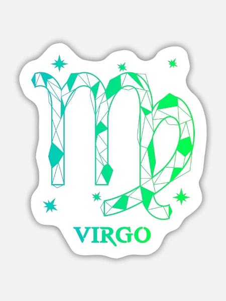 Jungfrau Sternzeichen - Sticker Größe L (20 x 20 cm) - Mattweiß