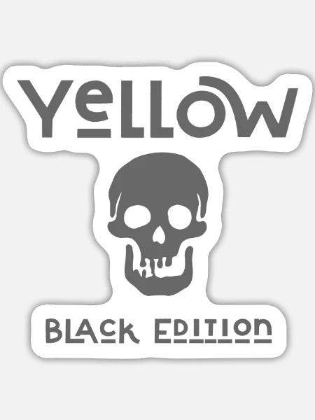 Yellow Black Edition - Sticker Größe L (20 x 20 cm) - Mattweiß