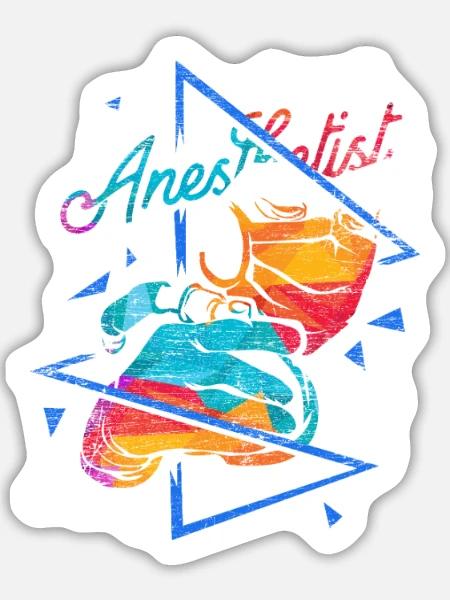 Umsichtiger Anästhesist Operationssaal - Sticker Größe L (20 x 20 cm) - Mattweiß