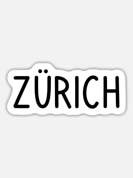 Zürich - Sticker Größe L (20 x 20 cm) - Mattweiß