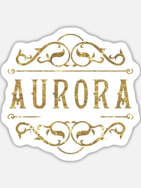 Aurora - Sticker Größe L (20 x 20 cm) - Mattweiß