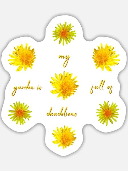 dandelions garden - Sticker Größe L (20 x 20 cm) - Mattweiß