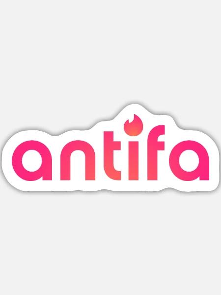 Antifa - It's a match! - Sticker Größe L (20 x 20 cm) - Mattweiß