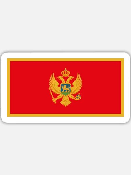 Montenegro - Sticker Größe L (20 x 20 cm) - Mattweiß