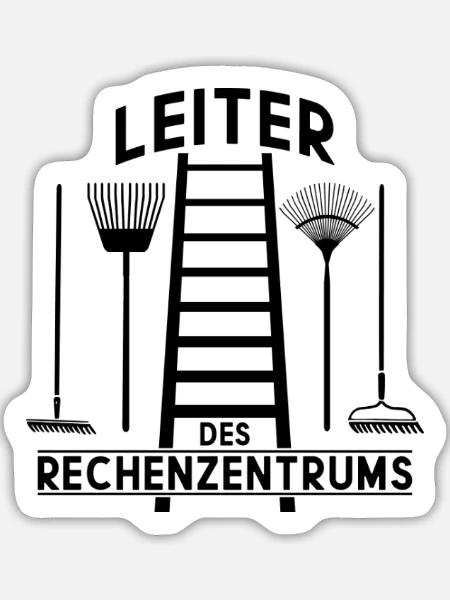 LEITER DES RECHENZENTRUMS - Sticker Größe L (20 x 20 cm) - Mattweiß