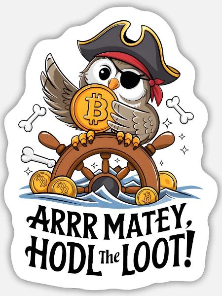 Hodl Die Beute! - Sticker Größe L (20 x 20 cm) - Mattweiß