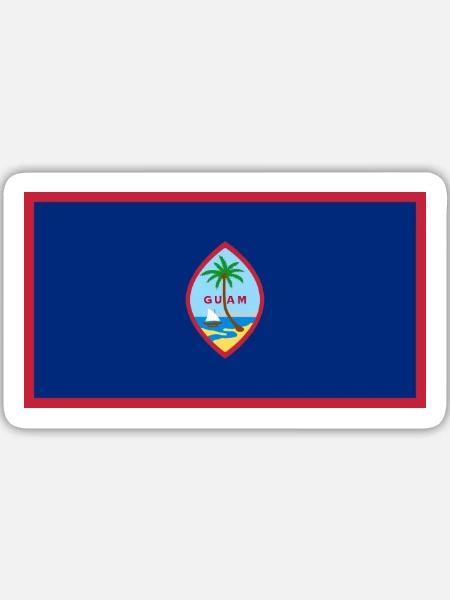 Guam - Sticker Größe L (20 x 20 cm) - Mattweiß