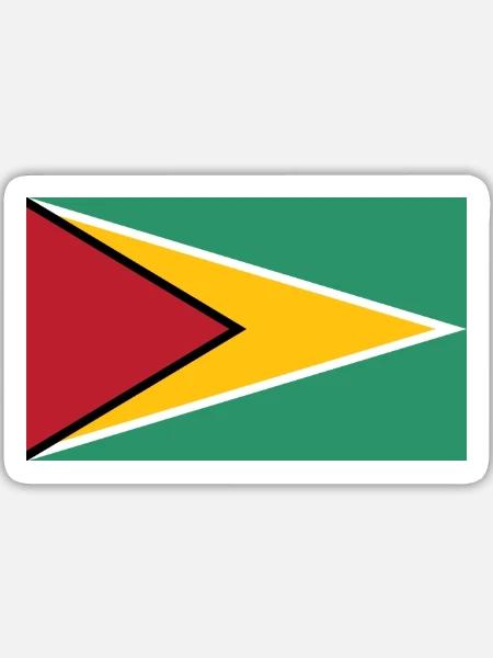 Guyana - Sticker Größe L (20 x 20 cm) - Mattweiß