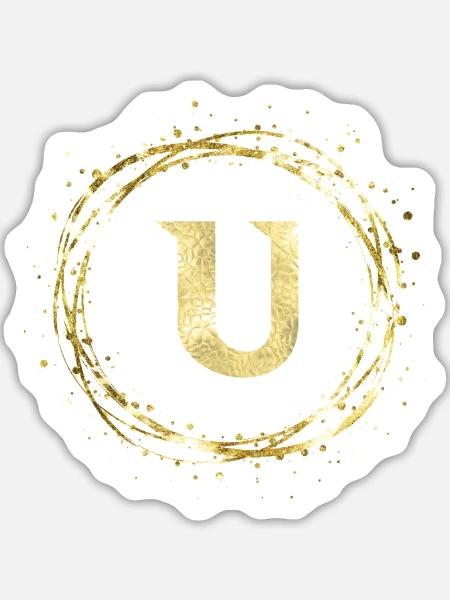 U - Sticker Größe L (20 x 20 cm) - Mattweiß