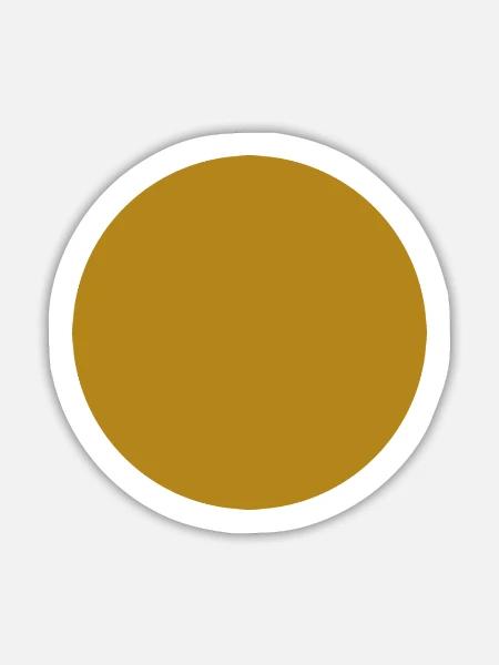 Kreis Gold - Sticker Größe L (20 x 20 cm) - Mattweiß