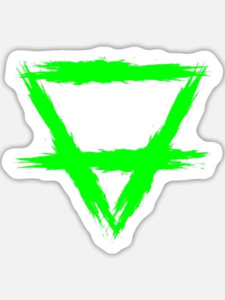 Element Symbol Erde - Sticker Größe L (20 x 20 cm) - Mattweiß