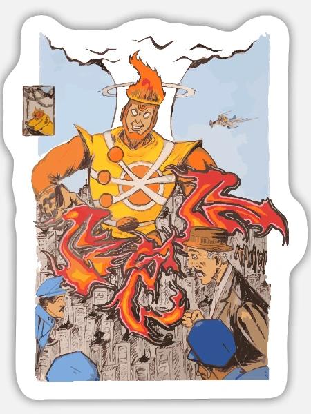 Feuer RedTwo - Sticker Größe L (20 x 20 cm) - Mattweiß
