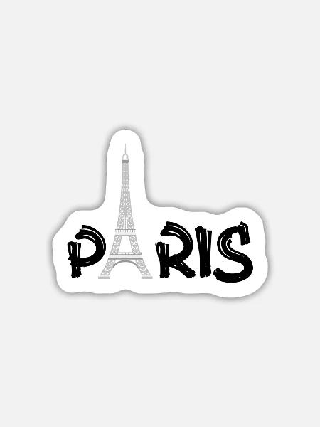 PARIS - Sticker Größe L (20 x 20 cm) - Mattweiß
