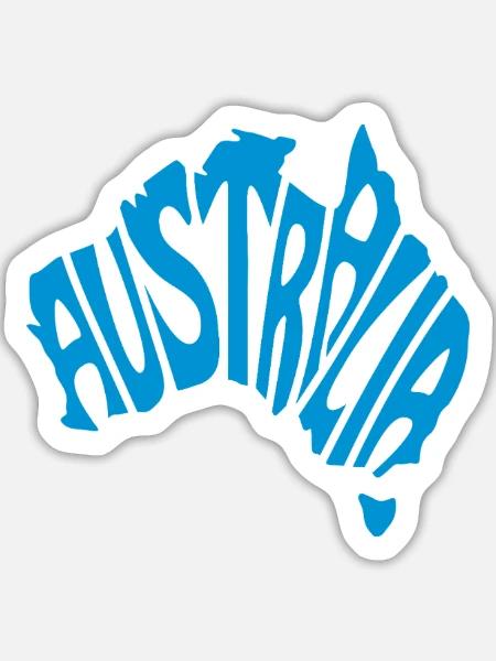 Australiien Australia - Sticker Größe L (20 x 20 cm) - Mattweiß