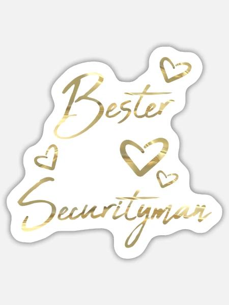 Bester Securityman - Sticker Größe L (20 x 20 cm) - Mattweiß