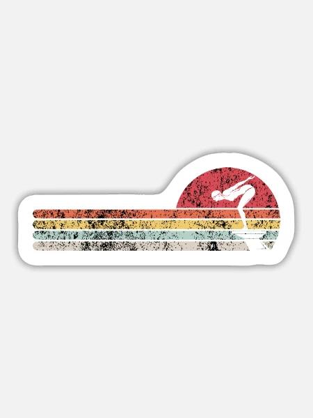 Schwimmer Geschenk - Sticker Größe L (20 x 20 cm) - Mattweiß
