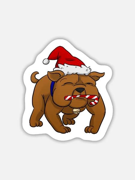 Bulldog - Sticker Größe L (20 x 20 cm) - Mattweiß