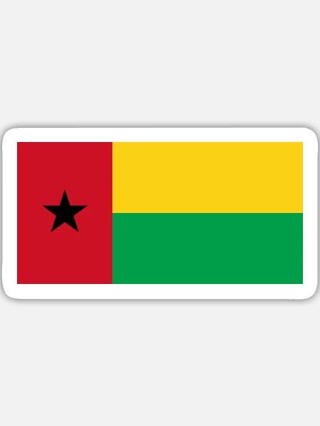 Guinea-Bissau - Sticker Größe L (20 x 20 cm) - Mattweiß