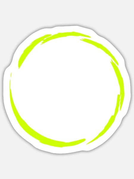 Kreis Symbol Gelb - Sticker Größe L (20 x 20 cm) - Mattweiß