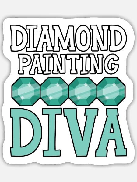 Diamantmalerei Handwerkszeug Diamantmaler - Sticker Größe L (20 x 20 cm) - Mattweiß