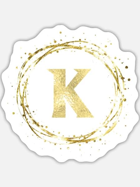 K - Sticker Größe L (20 x 20 cm) - Mattweiß